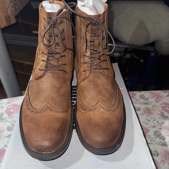 Unlisted by Kenneth Cole Tan Leather Men's Boots - Picture 1 of 8